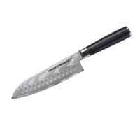 Samura DAMASCUS SANTOKU C/ALVEOLI (Santoku knife hollow ground) CM.18