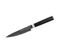 Samura MO-V Stonewash - Coltello universale professionale, ultra affilato, grande, in acciaio inox 8, lama da 12,7 cm, con manico G10 in carbonio, coltello da cuoco, coltello da cucina