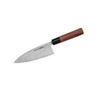 SAMURA Okinawa Coltello da Cucina Giapponese Professionale DEBA 170mm / 6.7 ".Un Lato affilato aus-8 Japan Steel. Manico in Palissandro. Durezza 59 HRC