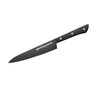 Samura SHADOW - Coltello da cucina in acciaio giapponese di alta qualità con rivestimento antiaderente nero per una lavorazione di taglio precisa.