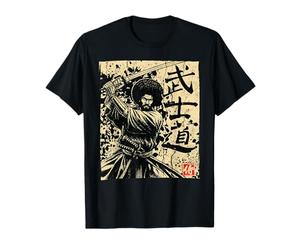 Samurai Africano Guerriero Afro Giapponese Bushido Storia Maglietta