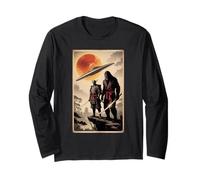 Samurai Alien Bigfoot Cryptid Warrior Vintage Art Maglia a Manica