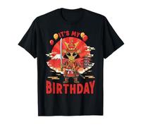 Samurai Alien Japan Kawaii Anime Warrior Birthday Maglietta