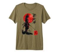 Samurai Arte Giapponese del Guerriero dell'eclissi Maglietta Premium
