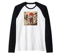 Samurai Axolotl Japanese Vintage Funny Gifts Graphic Art Maglia con Maniche Raglan