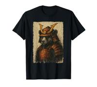 Samurai Bear Giappone Estetica Ukiyo-e Anime Warrior Art Maglietta