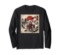 Samurai Bearded Dragons Japanese Vintage Gifts Graphic Art Maglia a Manica
