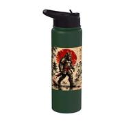 Samurai Bigfoot Warrior Arte Giapponese Anime Bigfoot Samurai Stainless Steel Insulated Water Bottle