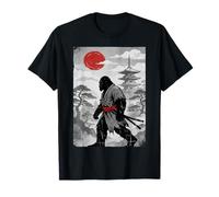 Samurai Bigfoot Warrior Giapponese Sasquatch Ukiyo-e Art Maglietta