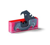 Samurai Black Hook Lame a gancio 10 pezzi in dispenser sicuro per coltelli universali e coltelli da tappeto, nero, molto affilato e resistente, in acciaio giapponese