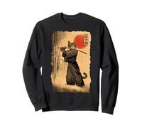 Samurai Cat Anime Japanese Art Funny Graphic Ukiyo-e Art Felpa