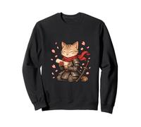 Samurai Cat Heart Love Cute Japanese Valentine’s Day Felpa