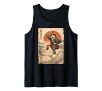 Samurai Cat Riding Chicken - Gatto Giapponese Ukiyo-e Warrior Canotta