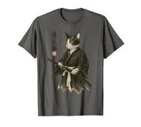 Samurai Cat - Ukiyo-e Giapponese Vintage | Ninja Cat Vibes Maglietta