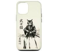 Samurai Cat Warrior Japanese Art Feline Katana Custodia per iPhone 12/12 Pro