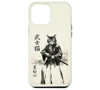Samurai Cat Warrior Japanese Art Feline Katana Custodia per iPhone 12 Pro Max
