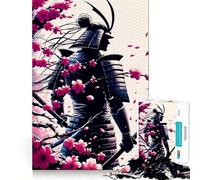 Samurai Cherry Blossom Puzzle da 1000 pezzi per adolescenti, stimola la memoria, favorisce la calma, stimola la fantasia, crea una piacevole sorpresa (50x75cm)