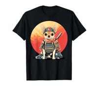 Samurai Chihuahua Cane Giapponese Ukiyo-e Style Cani Maglietta