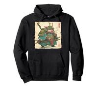 Samurai Cinghiale Arte Giapponese Vintage Guerriero Maiale Zodiaco Regalo Felpa con Cappuccio
