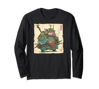 Samurai Cinghiale Arte Giapponese Vintage Guerriero Maiale Zodiaco Regalo Maglia a Manica
