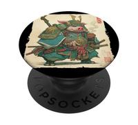 Samurai Cinghiale Arte Giapponese Vintage Guerriero Maiale Zodiaco Regalo PopSockets PopGrip Adesivo