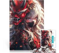 Samurai demone carino Puzzle 1000 pezzi per adolescenti Giocattoli che creano dipendenza e sfidano l'intelligenza del cervello Ottimo regalo per i giochi 38x26cm