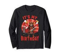 Samurai Dog Japan Kawaii Warrior Birthday Maglia a Manica