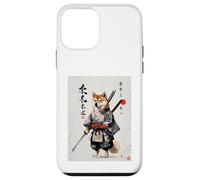 Samurai Dog Japanese Sumi-e Style Shiba Inu Ink Art Custodia per iPhone 12 mini