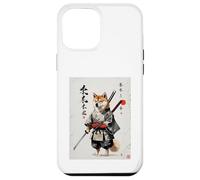 Samurai Dog Japanese Sumi-e Style Shiba Inu Ink Art Custodia per iPhone 12 Pro Max