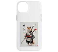 Samurai Dog Japanese Sumi-e Style Shiba Inu Ink Art Custodia per iPhone 14 Plus