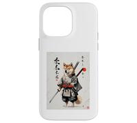 Samurai Dog Japanese Sumi-e Style Shiba Inu Ink Art Custodia per iPhone 14 Pro Max