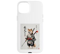 Samurai Dog Japanese Sumi-e Style Shiba Inu Ink Art Custodia per iPhone 15 Plus