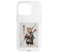 Samurai Dog Japanese Sumi-e Style Shiba Inu Ink Art Custodia per iPhone 15 Pro Max