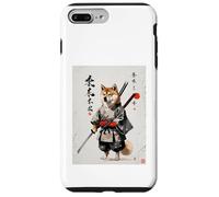 Samurai Dog Japanese Sumi-e Style Shiba Inu Ink Art Custodia per iPhone 7 Plus/8 Plus