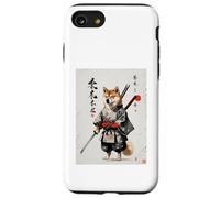 Samurai Dog Japanese Sumi-e Style Shiba Inu Ink Art Custodia per iPhone SE (2020) / 7 / 8