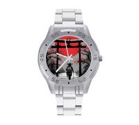 Samurai e Torii Gate - Orologio da polso da uomo, in acciaio inossidabile, alla moda, facile da leggere, da donna