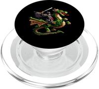 Samurai Equitazione Drago Personaggio Gaming Design Block Style PopSockets PopGrip per MagSafe