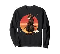 Samurai Fox Guerriero Giapponese Ukiyo-e Stile Vintage Felpa