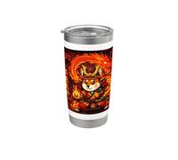 Samurai Fox sotto il licenziato Bicchiere termico in acciaio inox doppia parete
