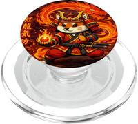 Samurai Fox sotto il licenziato PopSockets PopGrip per MagSafe