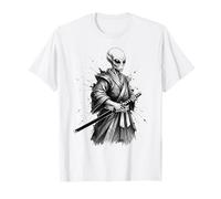 Samurai Giapponese Alien Ukiyo-e Cultura Grafica Giappone Maglietta