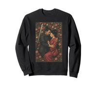 Samurai giapponese Love Story con rose e Katana Felpa