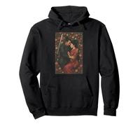Samurai giapponese Love Story con rose e Katana Felpa con Cappuccio