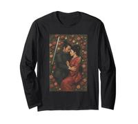 Samurai giapponese Love Story con rose e Katana Maglia a Manica