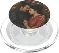 Samurai giapponese Love Story con rose e Katana PopSockets PopGrip per MagSafe