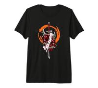 Samurai Giapponese, Oni Demon, Sakura, Spada Katana Maglietta Premium