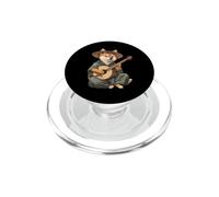 Samurai giapponese Shiba Inu Cane che gioca il banjo PopSockets PopGrip per MagSafe