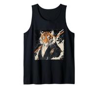 Samurai giapponese Tiger Ukiyo-e Warrior Art Giappone Vintage Canotta