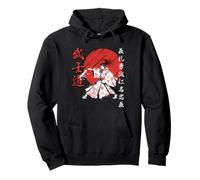 Samurai Girl Warrior Woman Codice Bushido Giappone Felpa con Cappuccio