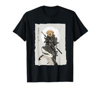 Samurai Golden Retriever Dog Lover Vintage Uomo Grafica Maglietta